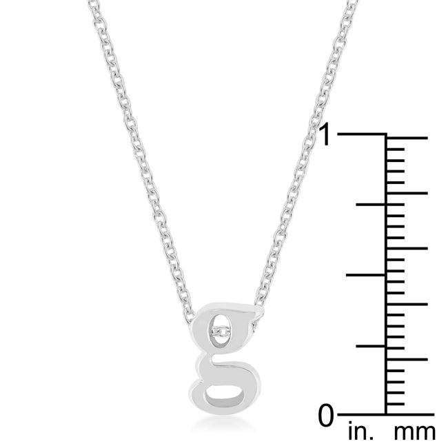 “g” Initial Necklace | Silver