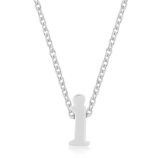 “i” Initial Necklace | Silver