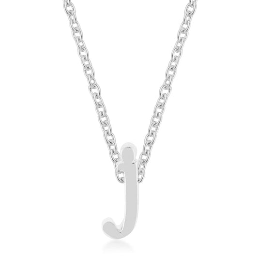 “j” Initial Necklace | Silver