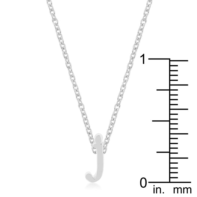 “j” Initial Necklace | Silver