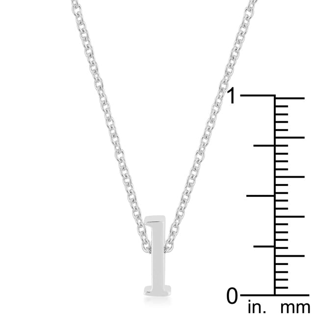 “l” Initial Necklace | Silver