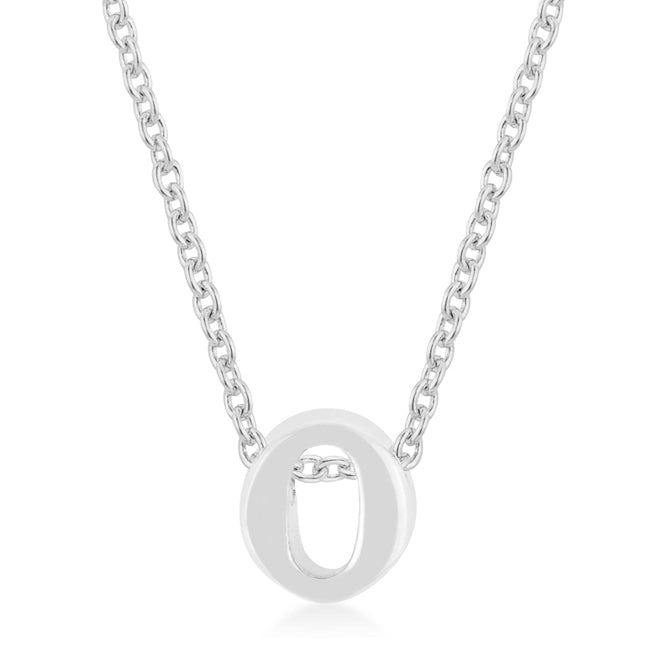 “o” Initial Necklace | Silver