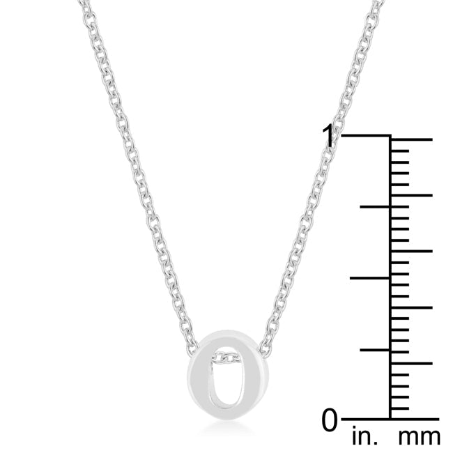 “o” Initial Necklace | Silver