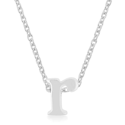 “r” Initial Necklace | Silver