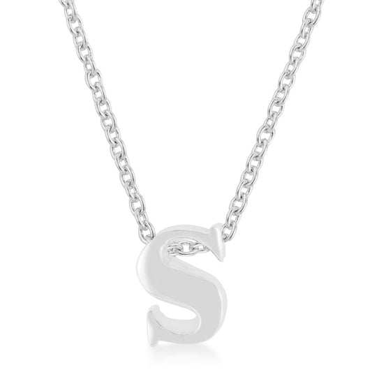 “s” Initial Necklace | Silver