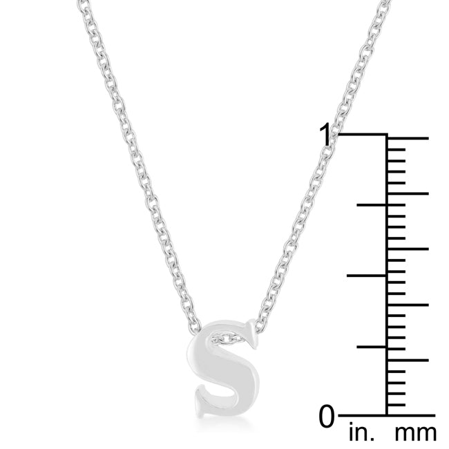 “s” Initial Necklace | Silver