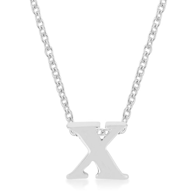 “x” Initial Necklace | Silver