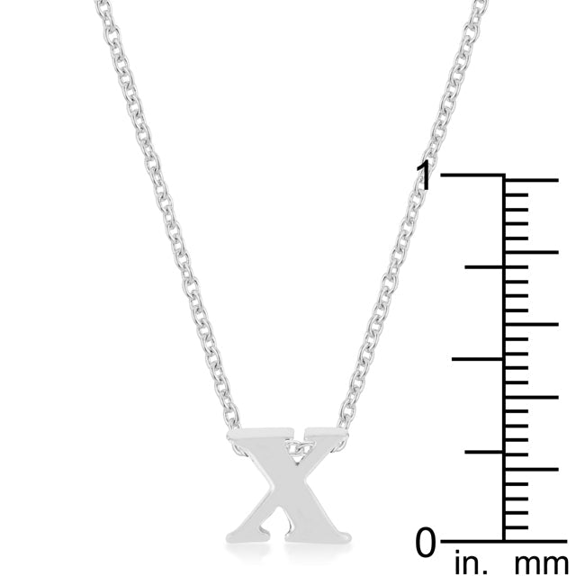 “x” Initial Necklace | Silver