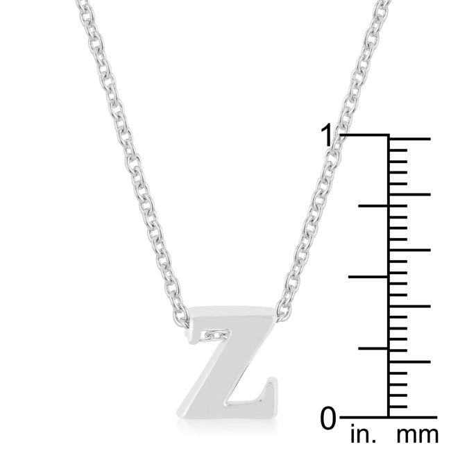 “z” Initial Necklace | Silver