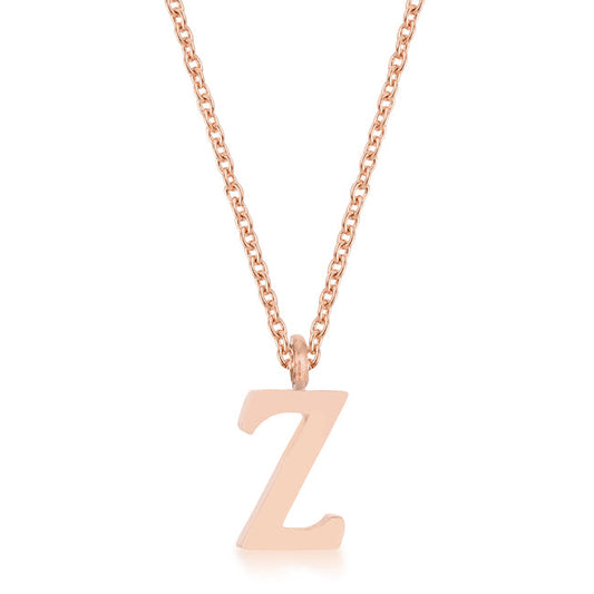 “Z” Initial Necklace | Rose Gold