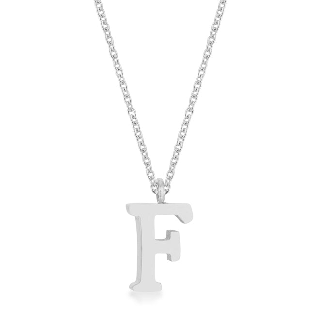 “F” Initial Necklace | Silver