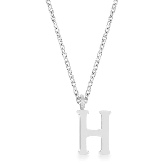 “H” Initial Necklace | Silver