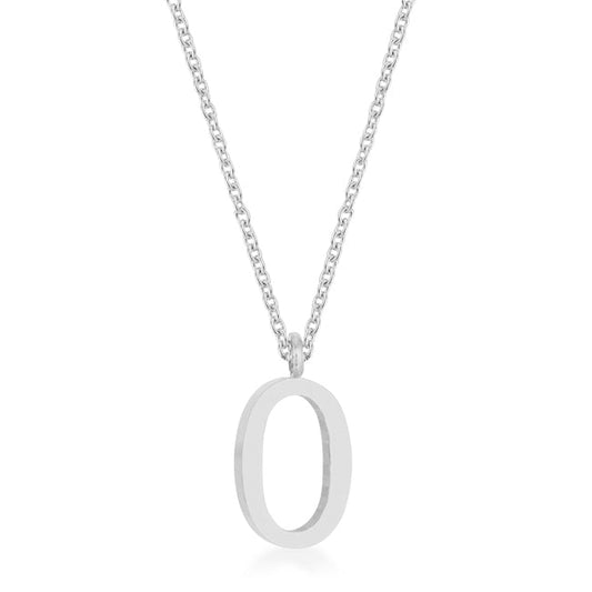 “O” Initial Necklace | Silver