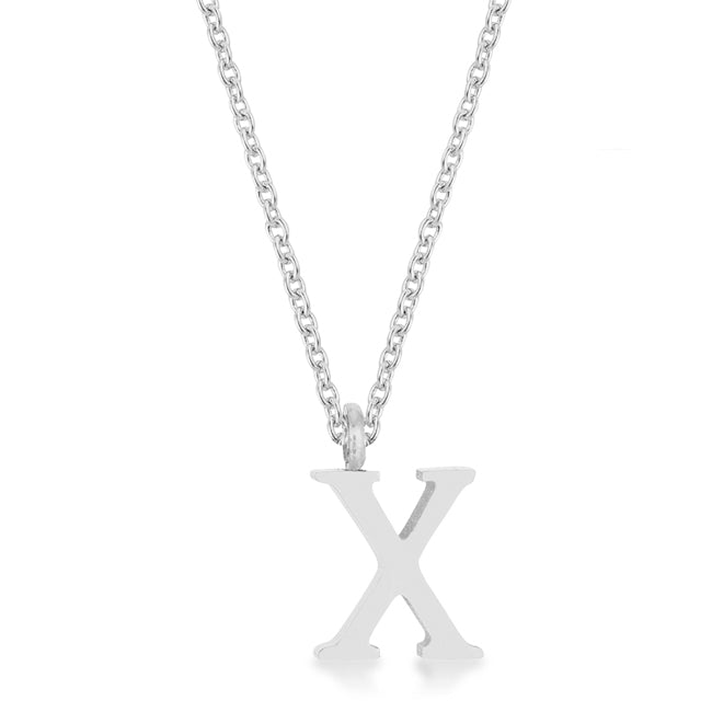 “X” Initial Necklace | Silver