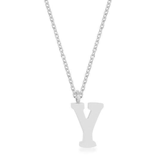 “Y” Initial Necklace | Silver