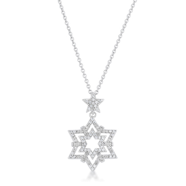 Stella Star Drop Necklace | Silver