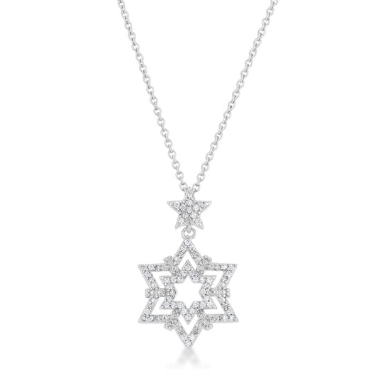 Stella Star Drop Necklace | Silver