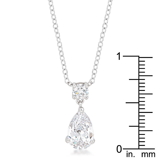 Chandelier Pear Cubic Zirconia Pendant