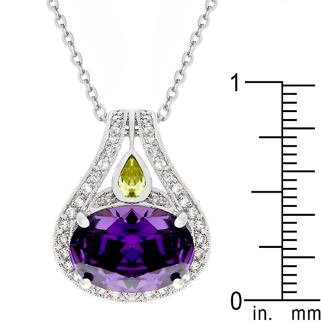 Majestic Amethyst Cubic Zirconia Pendant