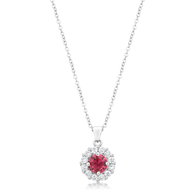 Bella Bridal Pendant in Pink