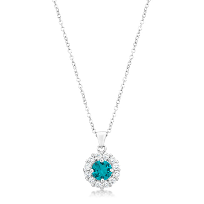 Bella Bridal Pendant in Aqua