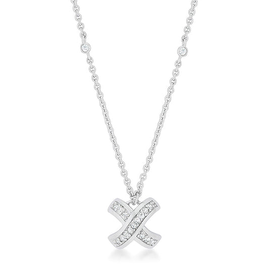 Lo ‘X’ Infinity Pave Necklace