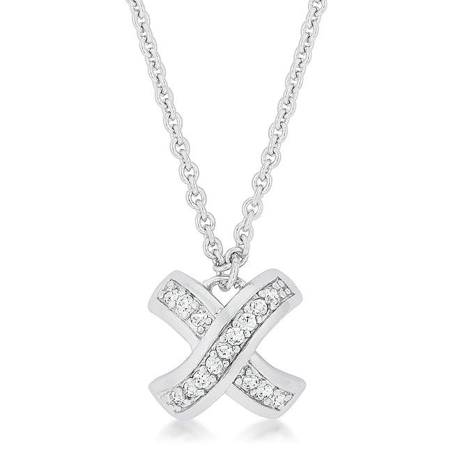 Lo ‘X’ Infinity Pave Necklace