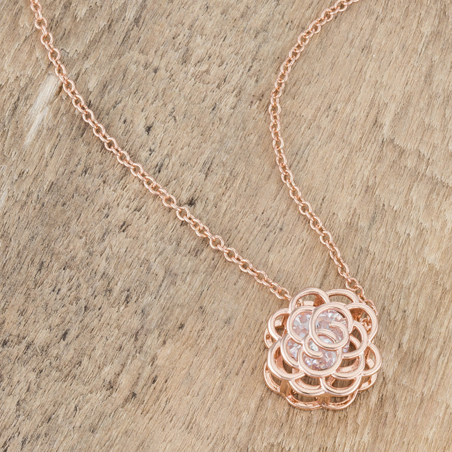 Lou Rose Drop Necklace | Rose Gold