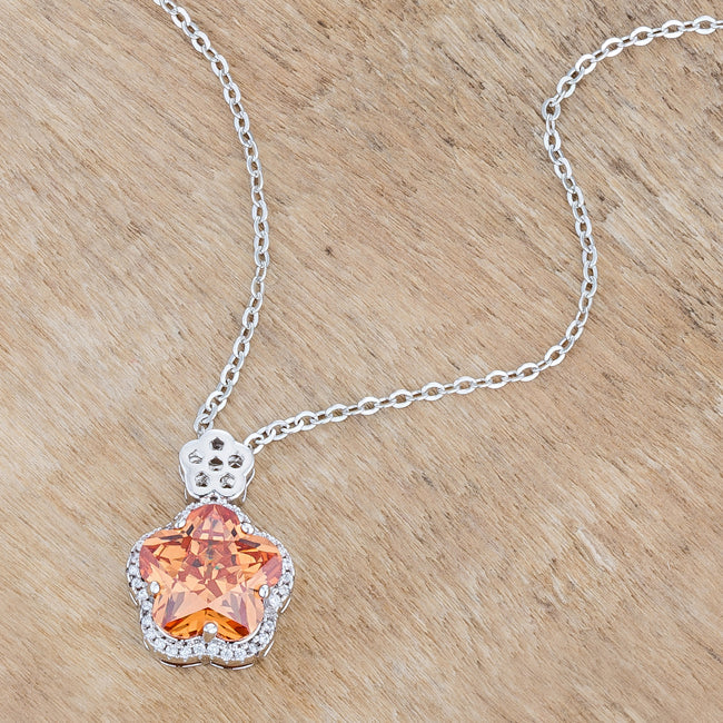 Peachy Floral Pendant