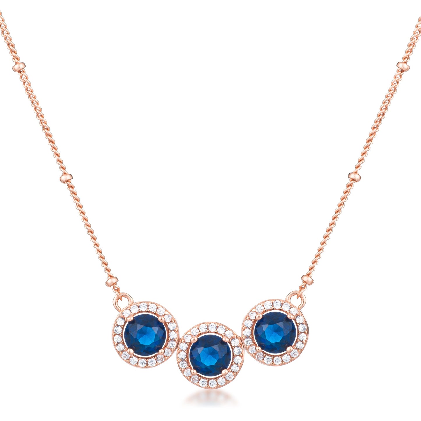 Jamie Sapphire Necklace | Rose Gold