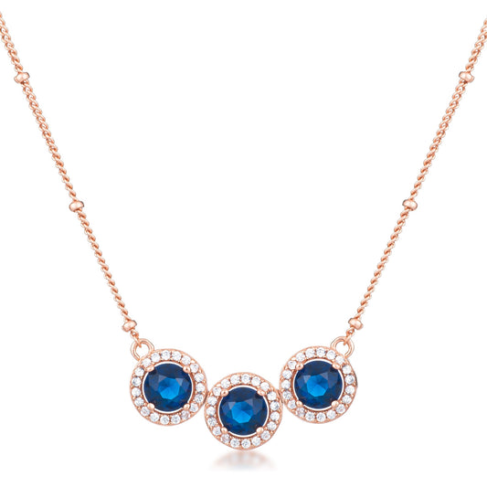 Jamie Sapphire Necklace | Rose Gold