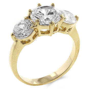 Twyla 3-Stone Ring | Gold