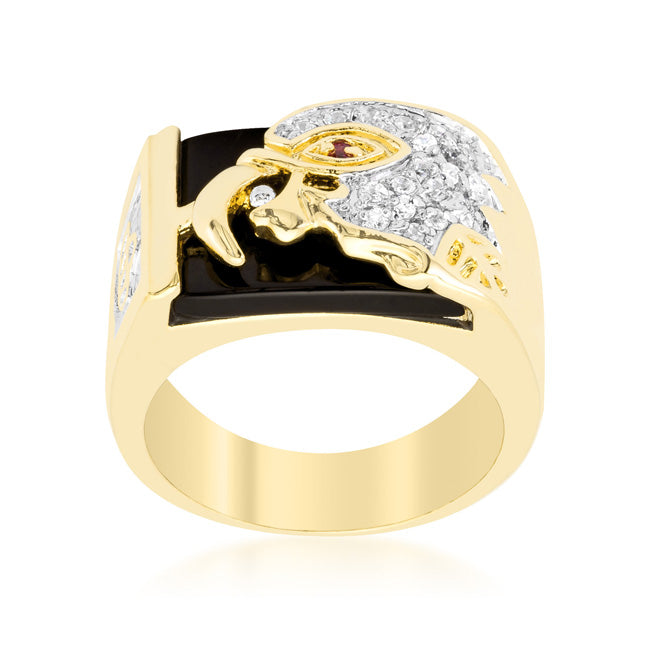 Eagle Mens Ring | Gold