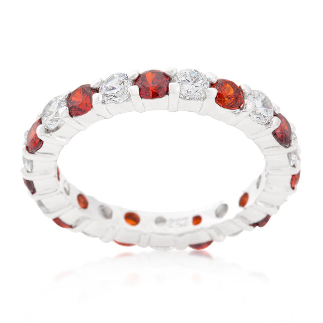 Mini Jesse Eternity Band | Ruby | Silver