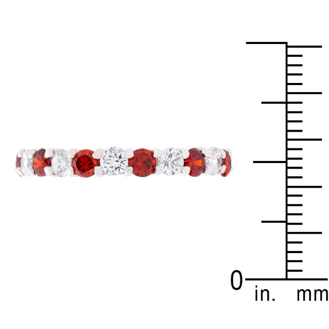 Mini Jesse Eternity Band | Ruby | Silver