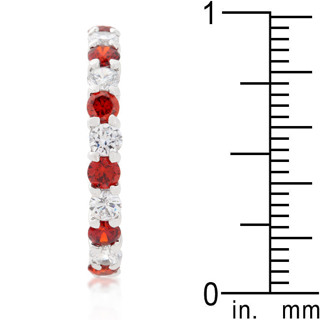 Mini Jesse Eternity Band | Ruby | Silver