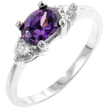 Oval Sonnet Cubic Zirconia Ring