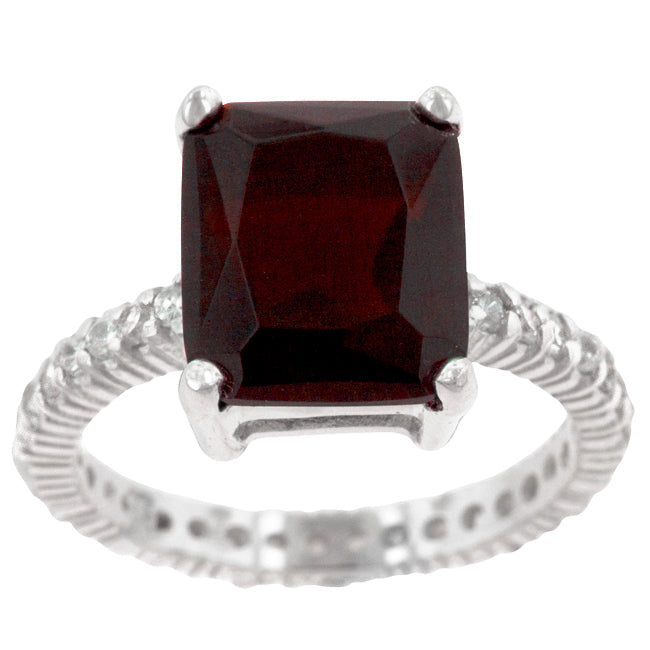 Radiant Cut Ruby Ring