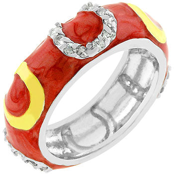 Red Horseshoe Ring