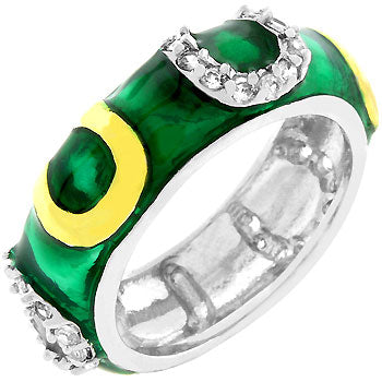 Green Horseshoe Ring