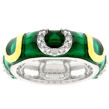 Green Horseshoe Ring