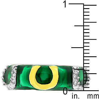 Green Horseshoe Ring