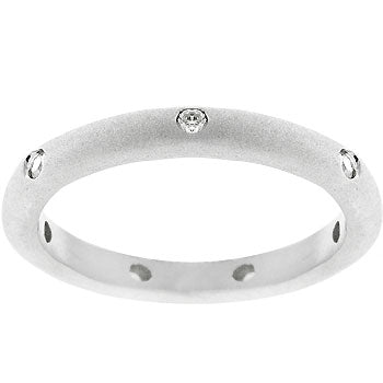 Ivy Wedding Band | Matte Silver