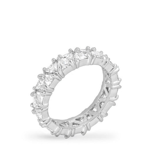 Trillion Eternity Ring | Silver