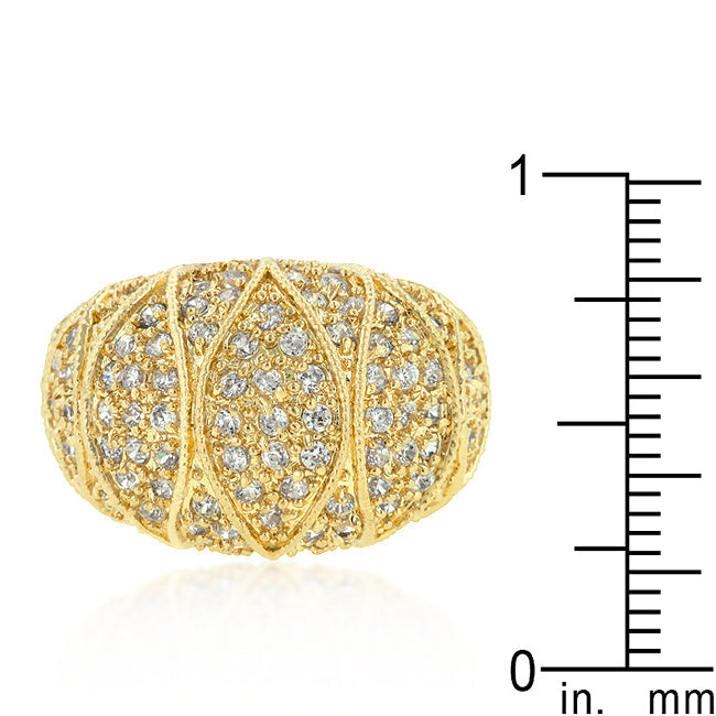 Goldeneye Clear Cubic Zirconia Cocktail Ring