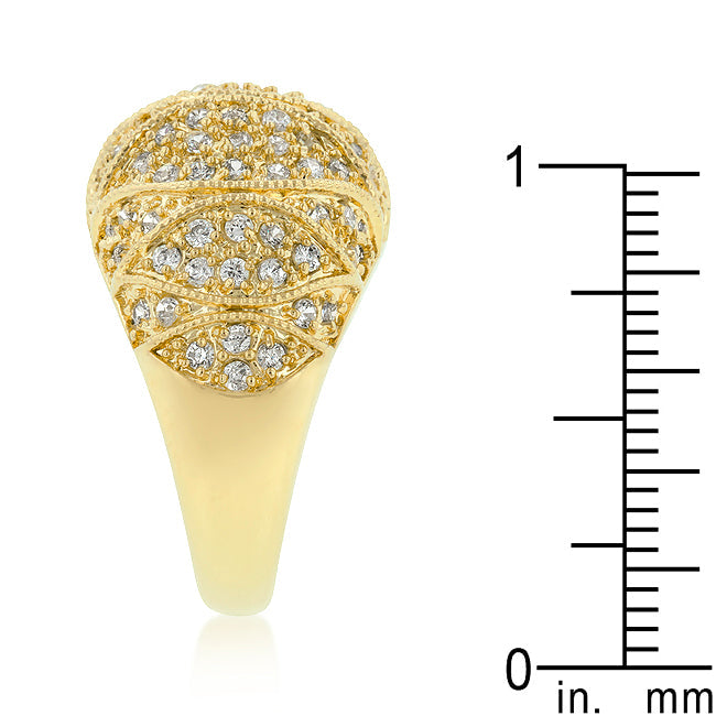 Goldeneye Clear Cubic Zirconia Cocktail Ring