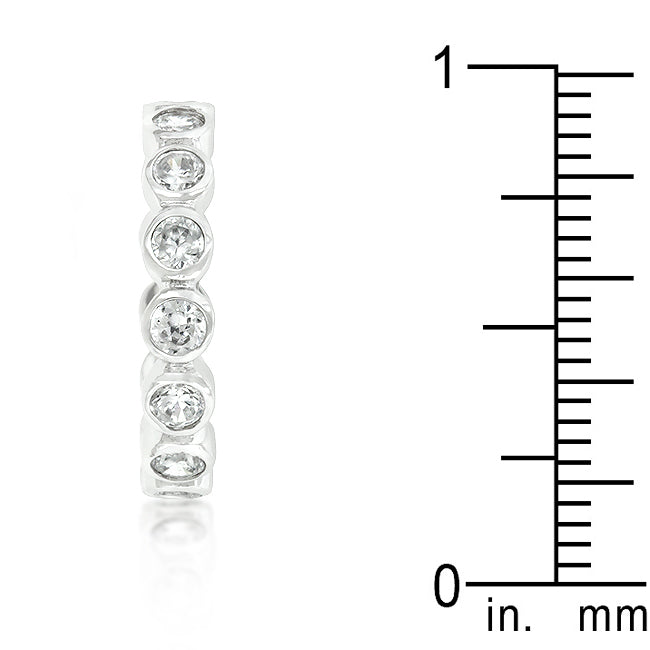 Cali Bezel Link Eternity Band | Silver