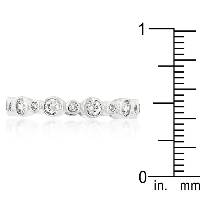 Cali Bezel Link Eternity Band | Silver