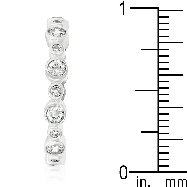 Cali Bezel Link Eternity Band | Silver