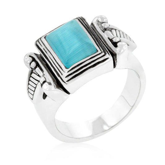 Blue Cats Eye Vintage Ring